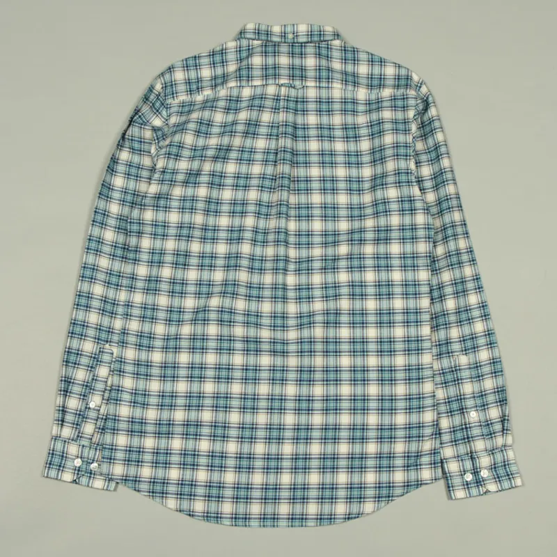 Farah Fraser Check Shirt - Still Water-2
